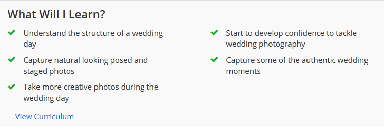 Wedding photography courses online