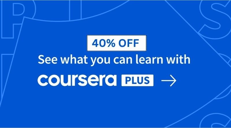 coursera plus 40% OFF