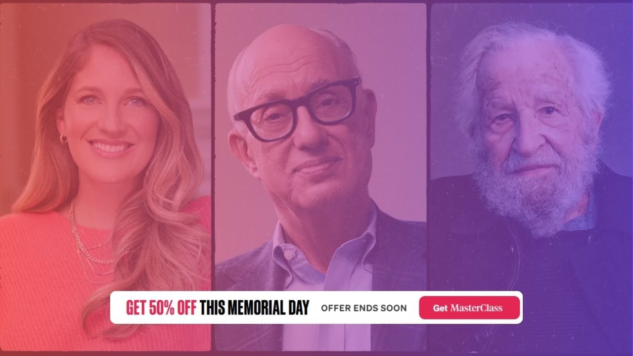 MasterClass Memorial Day Sale 50% OFF